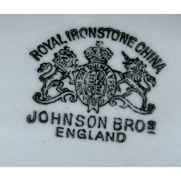 Ironstone Pedestal Bowl 10 x 7 In Johnson Brothers English Lion Unicorn Mark - Picture 5 of 8